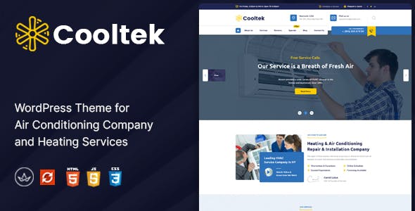Modelo de site para Comércio e Serviços de Manutenção em Ar Condicionado