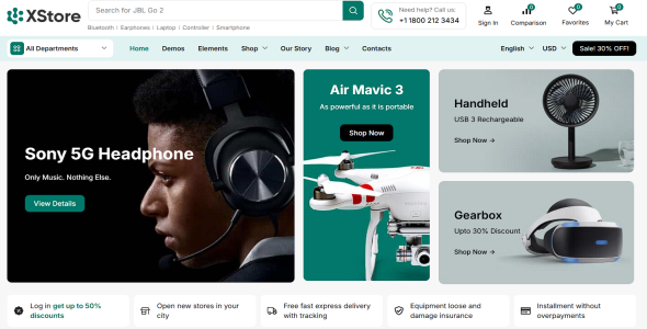 Modelo de site para Loja de Eletronics, Celulares - Xstore Mega Market