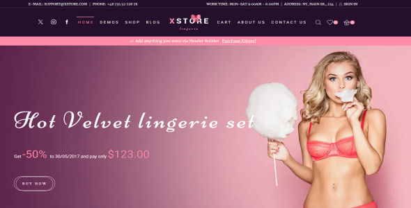 Modelo de site para Loja de Lingerie e acessórios